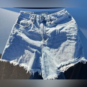 Rewash Light Blue Distressed Jean Shorts